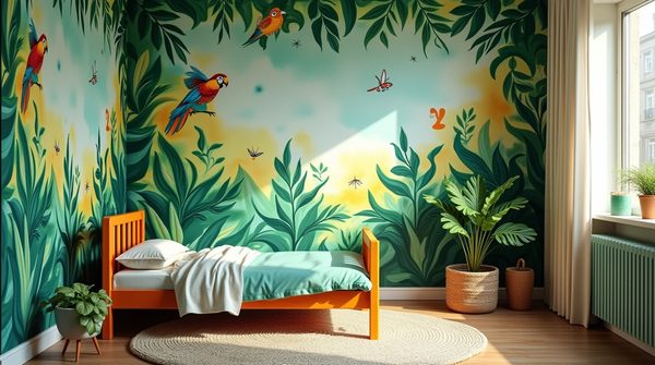 Papier peint jungle enfant : un univers tropical pour sa chambre