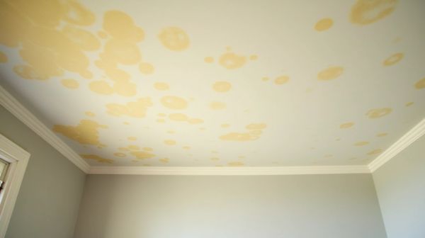 Que faire face aux tâches jaunes au plafond de la chambre ?